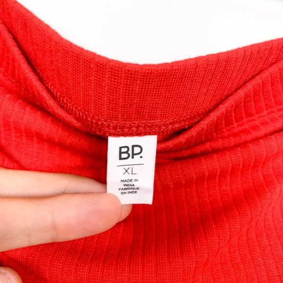 BP Red Ribbed Strapless Bodysuit - Picture 4 of 6